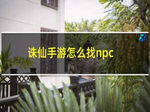 诛仙手游怎么找npc