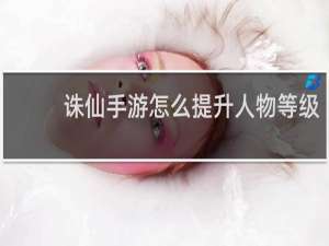 诛仙手游怎么提升人物等级