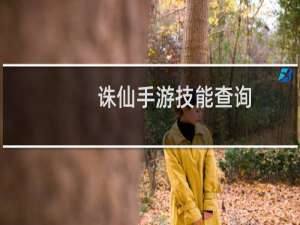 诛仙手游技能查询