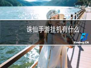 诛仙手游挂机有什么