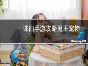 诛仙手游攻略鬼王宠物