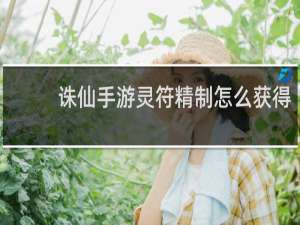诛仙手游灵符精制怎么获得