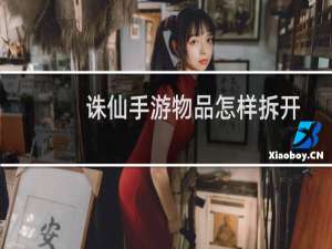 诛仙手游物品怎样拆开