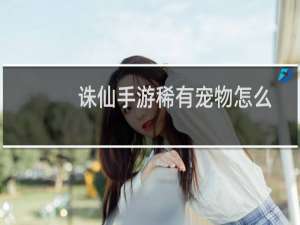 诛仙手游稀有宠物怎么