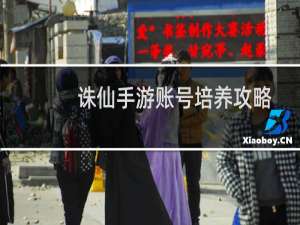 诛仙手游账号培养攻略