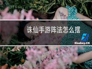 诛仙手游阵法怎么摆