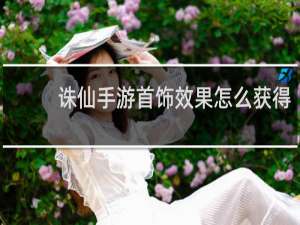 诛仙手游首饰效果怎么获得