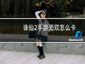诛仙2手游无双怎么卡