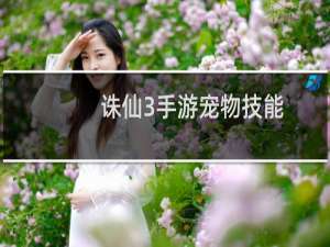 诛仙3手游宠物技能