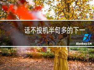 话不投机半句多的下一句（话不投机半句多的下一句是什么）