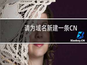 请为域名新建一条CNAME解析