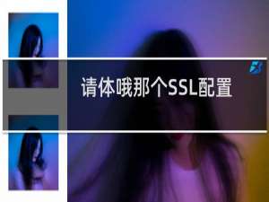请体哦那个SSL配置教程