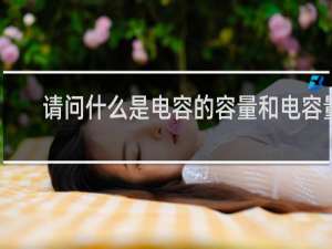 请问什么是电容的容量和电容量