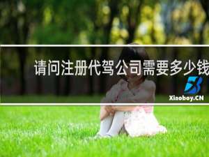 请问注册代驾公司需要多少钱