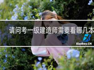 请问考一级建造师需要看哪几本书