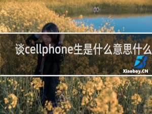 谈cellphone生是什么意思什么梗