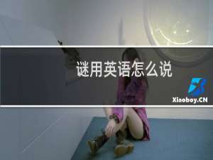 谜用英语怎么说