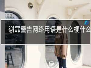 谢罪警告网络用语是什么梗什么梗