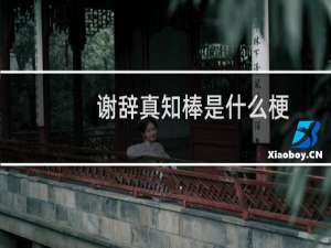 谢辞真知棒是什么梗（谢辞真知棒苹果味什么意思）什么梗