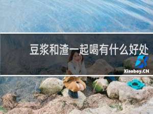 豆浆和渣一起喝有什么好处