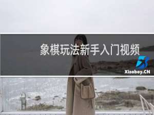 象棋玩法新手入门视频教程（象棋玩法）