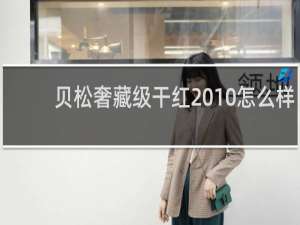 贝松奢藏级干红2010怎么样