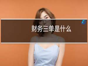 财务三单是什么