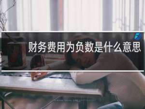 财务费用为负数是什么意思