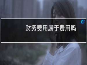财务费用属于费用吗