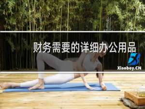 财务需要的详细办公用品