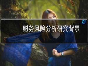 财务风险分析研究背景