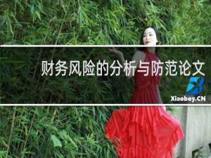 财务风险的分析与防范论文