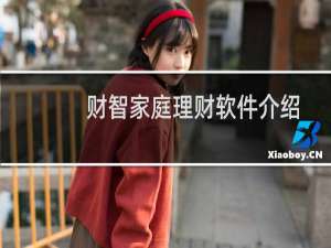 财智家庭理财软件介绍