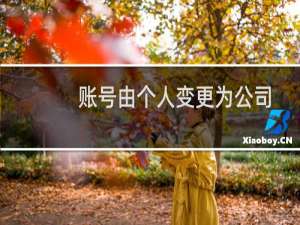 账号由个人变更为公司-其他问题
