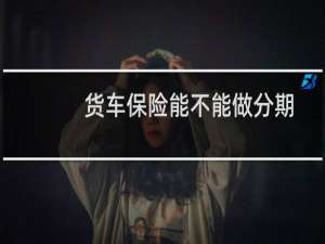 货车保险能不能做分期