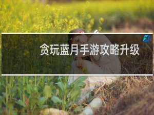 贪玩蓝月手游攻略升级