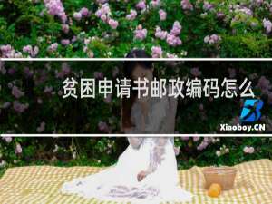 贫困申请书邮政编码怎么填