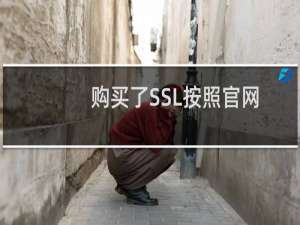 购买了SSL按照官网给出的教程配置没有效果