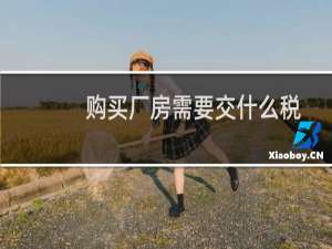 购买厂房需要交什么税