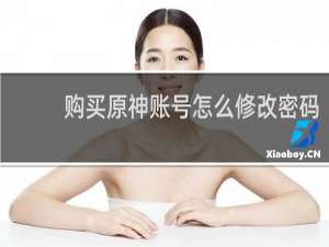 购买原神账号怎么修改密码