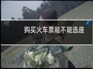 购买火车票能不能选座