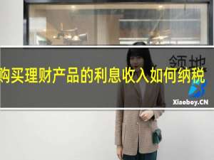 购买理财产品的利息收入如何纳税