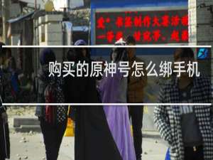 购买的原神号怎么绑手机