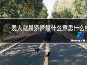 贱人就是矫情是什么意思什么梗