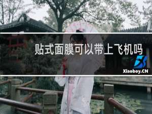 贴式面膜可以带上飞机吗