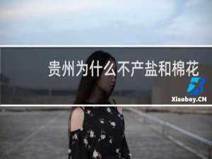贵州为什么不产盐和棉花