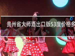 贵州省大师酒出口版53度价格多少
