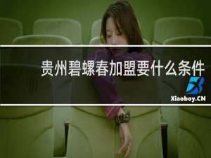 贵州碧螺春加盟要什么条件