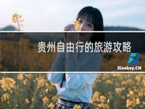贵州自由行的旅游攻略