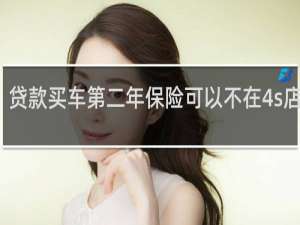 贷款买车第二年保险可以不在4s店买吗